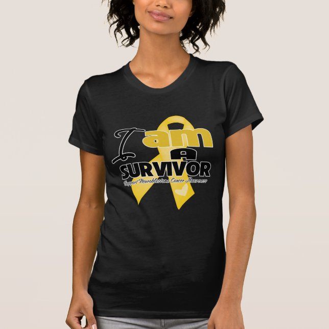 T-shirt Cancer de neuroblastome - je suis un survivant (Devant)