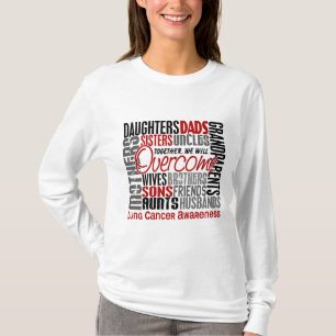 T-shirt Cancer de poumon carré de famille