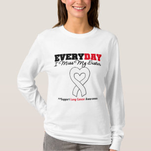 T-shirt Cancer de poumon chaque Mlle My Sister du jour I