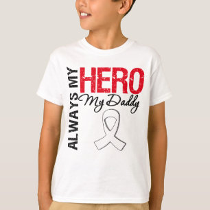 T-shirt Cancer de poumon - toujours mon héros mon papa