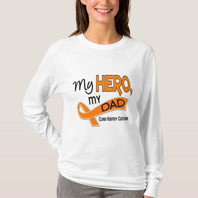 T-shirt Cancer de rein MON HÉROS MON PAPA 42 (Devant)