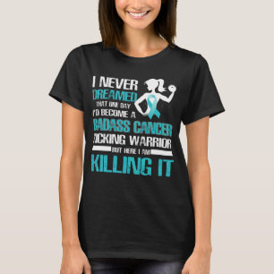 T-shirt cancer des ovaires femmes guerrières