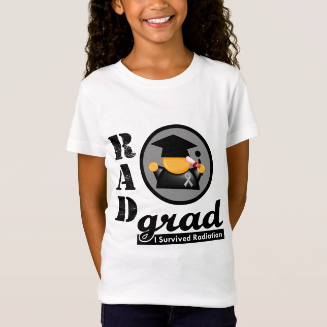 T-Shirt CANCER DU CERVEAU de diplômé de rayonnement (Devant)