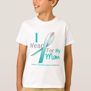 T-shirt Cancer du col de l'utérus je porte Teal et le
