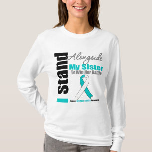 T-shirt Cancer du col de l'utérus que je me tiens à côté