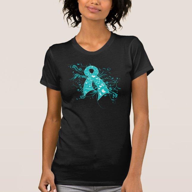 T-shirt Cancer du col de l'utérus Ruban (Devant)