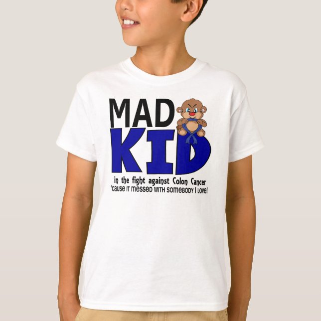 T-shirt Cancer du colon fou d'enfant (Devant)