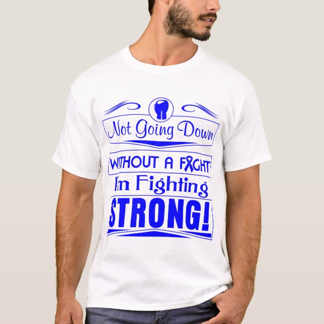 T-shirt Cancer du colon je suis combat fort (Devant)
