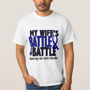 T-shirt Cancer du colon MA BATAILLE TROP 1 épouse