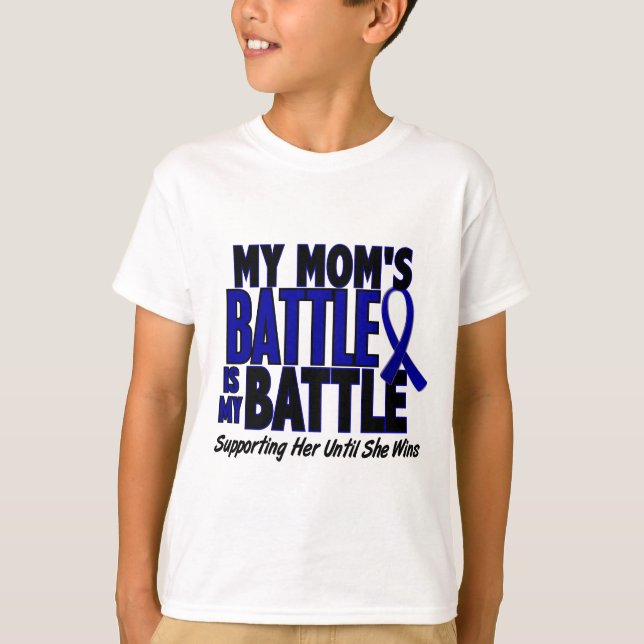 T-shirt Cancer du colon MA BATAILLE TROP 1 maman (Devant)