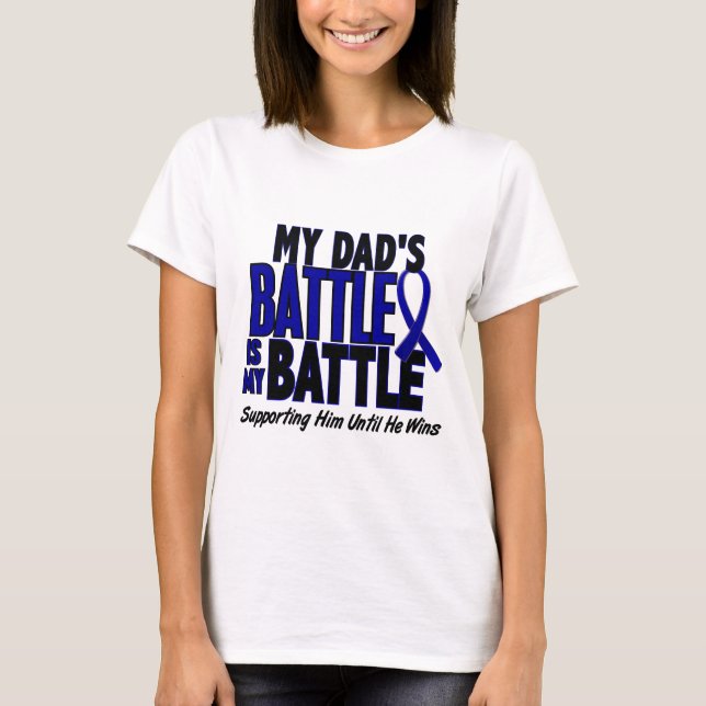 T-shirt Cancer du colon MA BATAILLE TROP 1 papa (Devant)