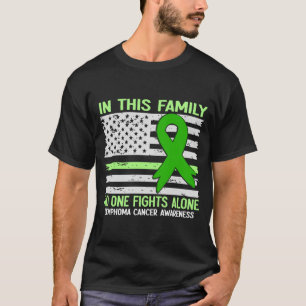 T-shirt Cancer du lymphome féminin Drapeau États-Unis Canc