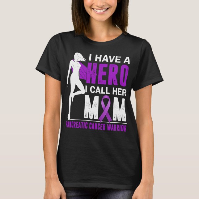 T-shirt cancer du pancréas héroïne mère survivante guerriè (Devant)