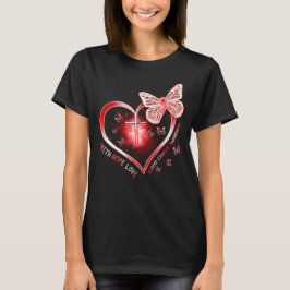 T-shirt cancer du sang coeur croix cadeau survivant guerri