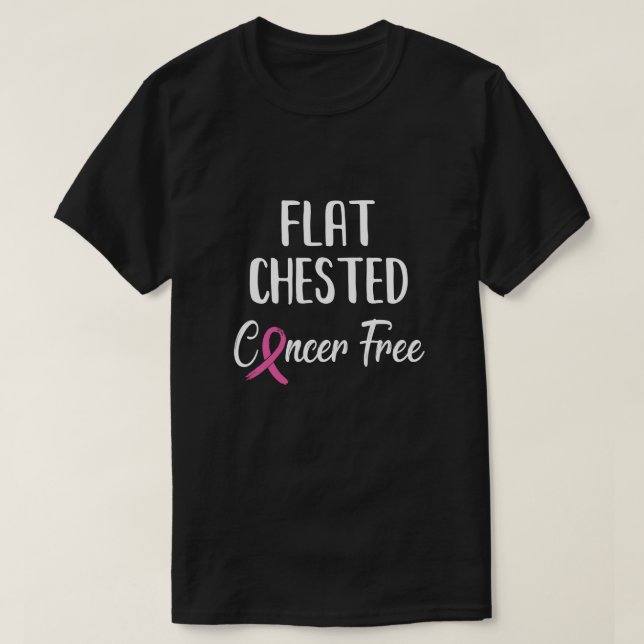 T-shirt Cancer du sein à l'état plat Survivant du cancer d (Design devant)