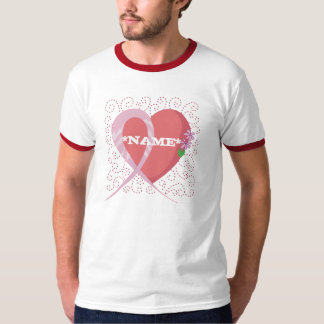 T-shirt Cancer du sein B personnalisable de coeur… -