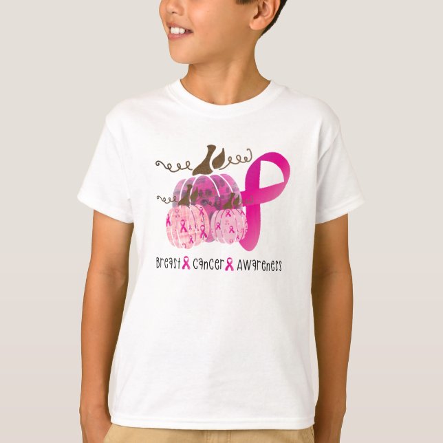 T-shirt Cancer du sein Citrouille de ruban rose Octobre Ci (Devant)