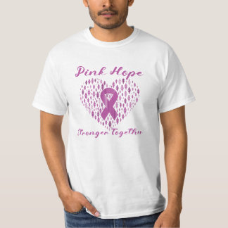 T-shirt Cancer du sein : Espoir rose, Plus fort ensemble