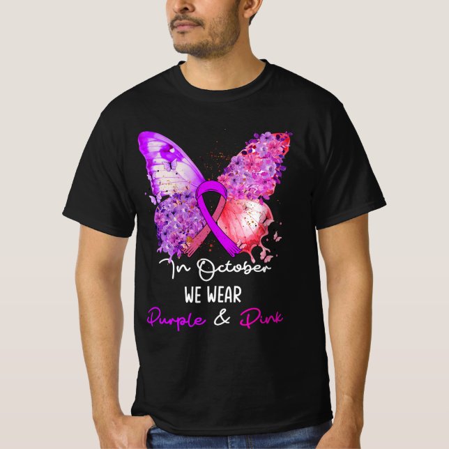 T-shirt Cancer Du Sein Et Sensibilisation À La Violence Do (Devant)