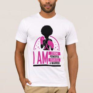 T-shirt Cancer du sein femme noire guerrière mélanine surv