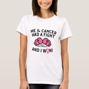 T-shirt Cancer du sein J'ai gagné le soutien du survivant 