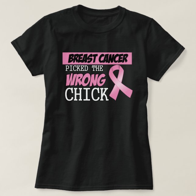 T-shirt Cancer Du Sein : Le Mauvais Diva (Design devant)