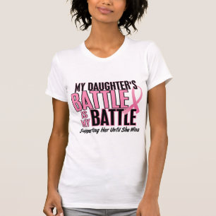 T-shirt Cancer du sein ma BATAILLE TROP 1 fille
