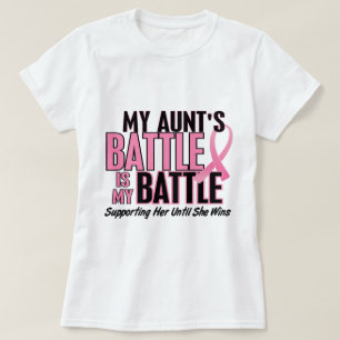 T-shirt Cancer du sein ma BATAILLE TROP 1 tante