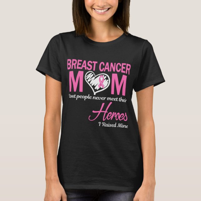 T-shirt Cancer du sein Maman J'ai levé la mienne (Devant)