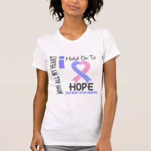 T-shirt Cancer du sein masculin que je me tiens dessus