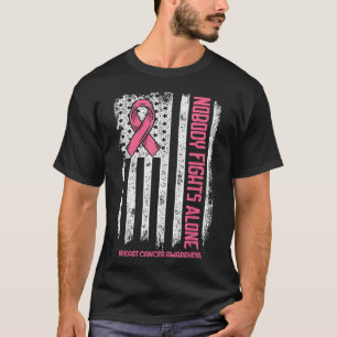T-shirt Cancer du sein Personne ne combat seul Cancer du s