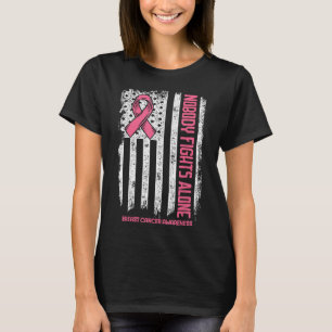 T-shirt Cancer du sein Personne ne combat seul Cancer du s