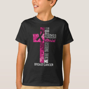 T-shirt Cancer du sein Résistance au ruban par le Christ