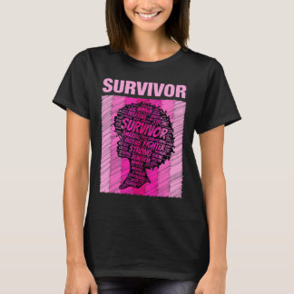 T-shirt Cancer du sein Survivante Africaine Américaine Fem
