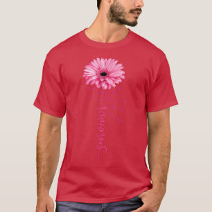 T-shirt Cancer du sein Survivante Fleur Ruban Cancer du se
