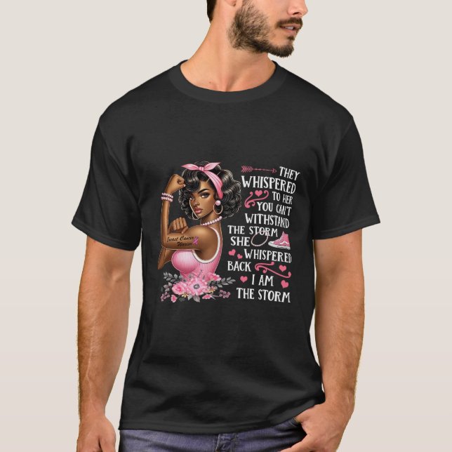 T-shirt Cancer Je Suis La Tempête Femmes Noires Nous Porto (Devant)