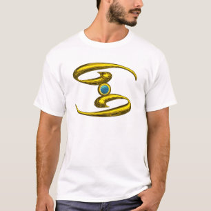 T-SHIRT CANCER, JEWEL D'ANNIVERSAIRE D'OR ZODIAC