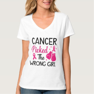 T-shirt Cancer maltraité avec la mauvaise fille