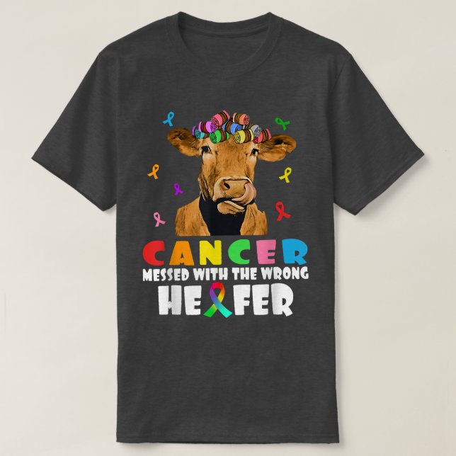 T-shirt Cancer Mis Au Courant Avec Le Mauvais Bruant De La (Design devant)