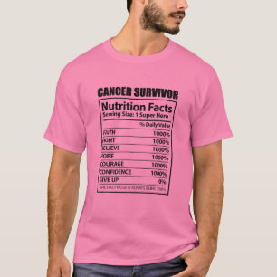 T-shirt Cancer Nutrition Faits Cancer du sein Sensibilisat