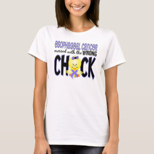 T-shirt Cancer oesophagien sali avec le poussin faux