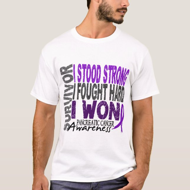 T-shirt Cancer pancréatique du survivant 4 (Devant)