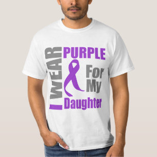 T-shirt Cancer pancréatique je porte la fille pourpre de