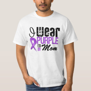 T-shirt Cancer pancréatique je porte la MAMAN pourpre de