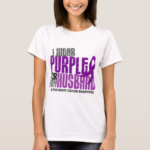 T-shirt Cancer pancréatique je porte le pourpre pour mon