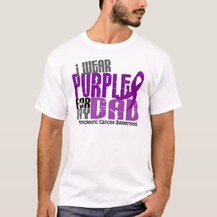 T-shirt Cancer pancréatique je porte le pourpre pour mon
