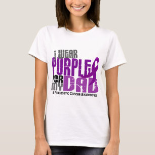 T-shirt Cancer pancréatique je porte le pourpre pour mon