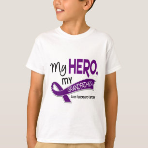 T-shirt Cancer pancréatique MON HÉROS MON GRAND-PÈRE 42