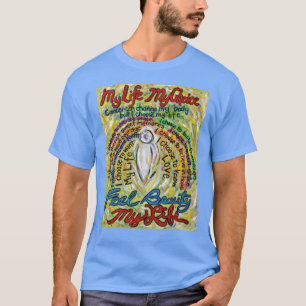 T-shirt Cancer Poème Angel blanc Art Chemise personnalisée