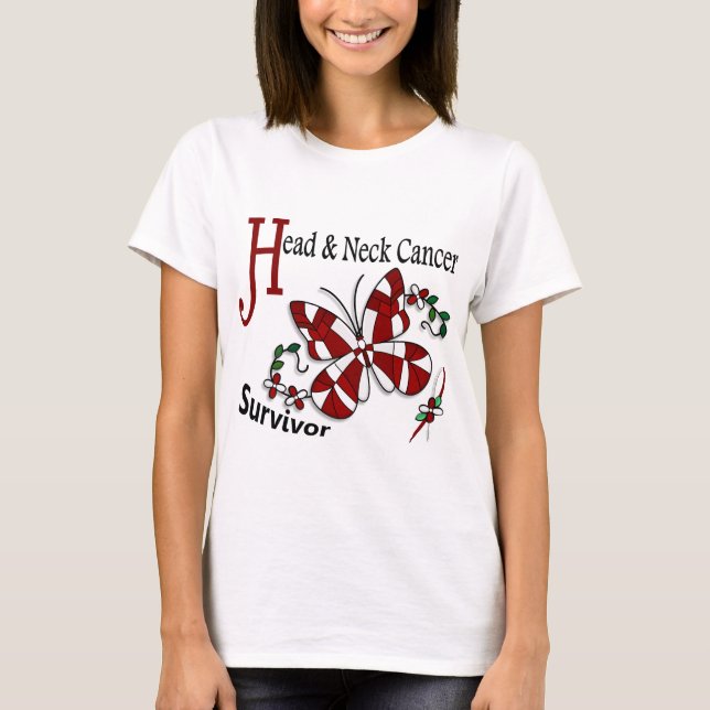 T-shirt Cancer principal de cou du survivant 6 (Devant)